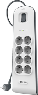 Belkin Surge Protector 8 outlet 2 meter 2x usb