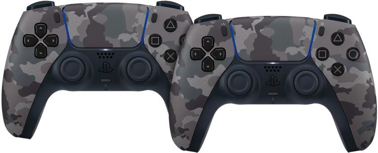 Sony PlayStation 5 DualSense Controller Grey Camo Duo Pack