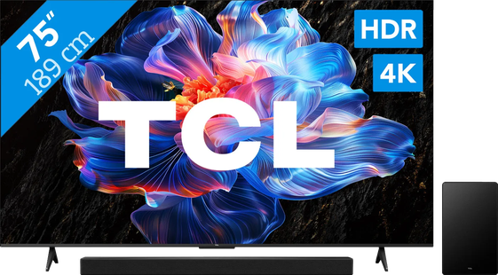 TCL 75 Led P61K 4K (2025) + TCL Q65H