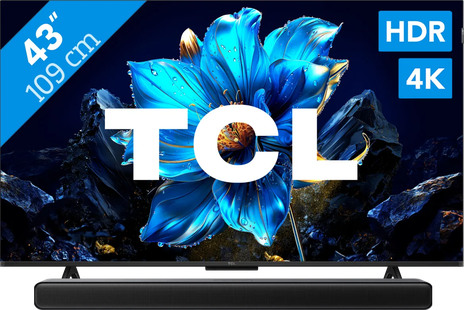 TCL 43 QLED P71K 4K (2025) + TCL S45H 2.0 Soundbar