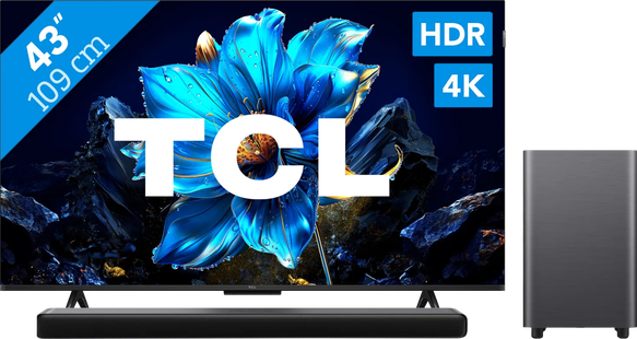 TCL 43 QLED P71K 4K (2025) + TCL S55H 2.1 Soundbar