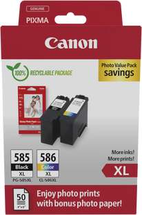 Canon PG-585XL + CL-586XL Combo Pack + Fotopapier