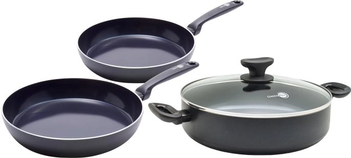 GreenPan Torino Keramische koekenpannenset 24 + 28 cm + Hapjespan 28 cm
