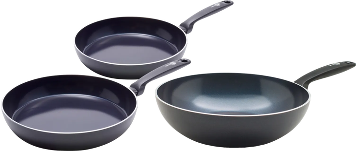 GreenPan Torino Keramische koekenpannenset 24 + 28 cm + Wokpan 28 cm