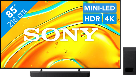 Sony Bravia 5 85 XR Mini-led (2025) + Sony Bravia Theatre Bar 6 Zwart