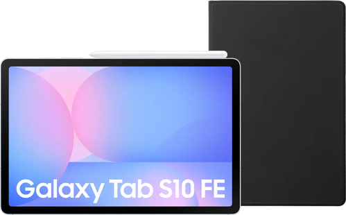 Samsung Galaxy Tab S10 FE 10,9 inch 256GB Wifi Lichtblauw + BlueBuilt Book Case Zwart