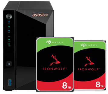 ASUSTOR AS3302T v2 + Seagate Ironwolf 16TB (2x8TB)