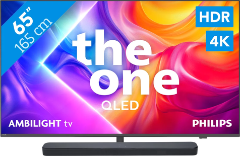 Philips Ambilight 65 PUS9000 QLED 4K (2025) + JBL Bar 300 M2 Zwart