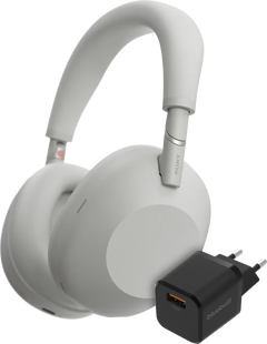 Sony WH-1000XM6 Zilver + BlueBuilt Quick Charge Oplader