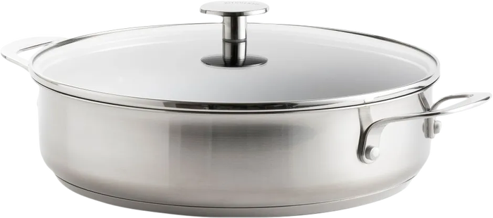 KitchenAid Stainless Steel Hapjespan met deksel 28 cm