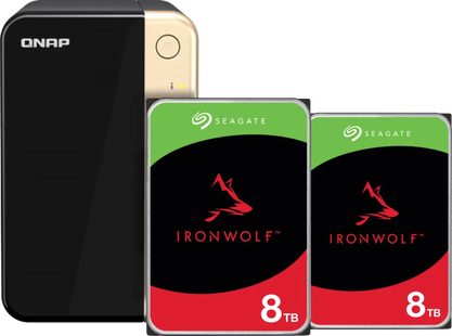 QNAP TS-264-8G + Seagate Ironwolf 8TB Duo pack