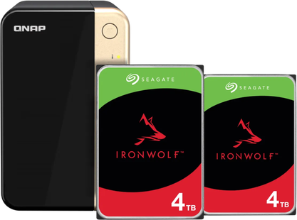 QNAP TS-264-8G + Seagate Ironwolf 4TB Duo pack