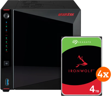 ASUSTOR AS5404T + Seagate Ironwolf 16TB (4x4TB)