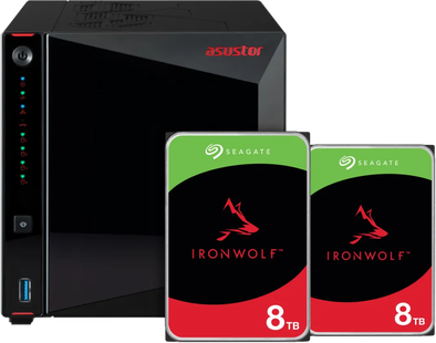 ASUSTOR AS5404T + Seagate Ironwolf 16TB (2x8TB)