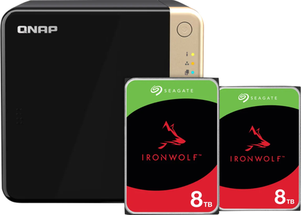 QNAP TS-464-8G + Seagate Ironwolf 16TB (2x8TB)