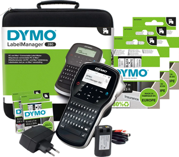 DYMO LabelManager 280 Case Kit Qwerty + 3 extra labels