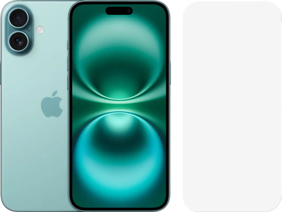 Apple iPhone 16 Plus 128GB Groen + BlueBuilt Screenprotector Glas
