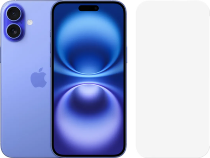 Apple iPhone 16 Plus 128GB Blauw + BlueBuilt Screenprotector Glas