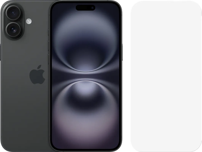 Apple iPhone 16 Plus 256GB Zwart + BlueBuilt Screenprotector Glas