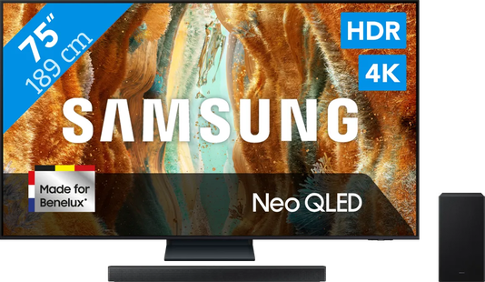 Samsung 75 Neo QLED QN73F 4K (2025) + Samsung HW-B750F (2025)