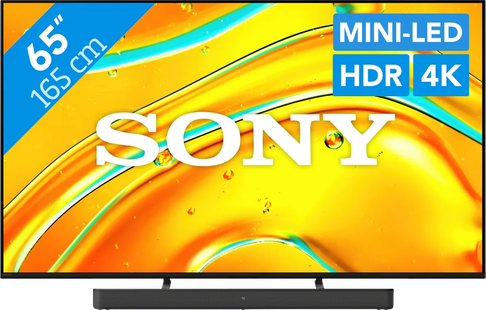 Sony Bravia 5 65 XR Mini-led (2025) + Sony HT-S2000 Zwart