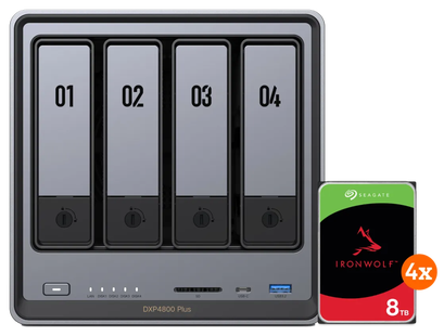 UGREEN NASync DXP4800 Plus + Seagate Ironwolf 8TB 4-Pack