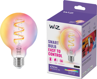 WiZ Globe Filament - Wit en Gekleurd Licht - E27 - Transparant