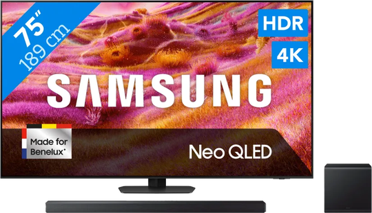 Samsung 75 Neo QLED QN90F 4K (2025) + Samsung HW-QS700F (2025)