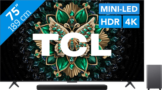 TCL 75 QD Mini-led C61K 4K (2025) + TCL S55H 2.1 Soundbar
