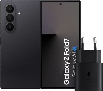 Samsung Galaxy Z Fold 7 256GB Zwart 5G + Samsung Oplader 25 Watt Zwart