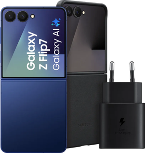Samsung Galaxy Z Flip 7 512GB Blauw 5G + Accessoirepakket