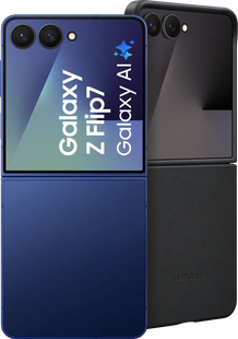 Samsung Galaxy Z Flip 7 256GB Blauw 5G + Samsung Kindsuit Back Cover Zwart