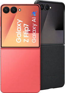 Samsung Galaxy Z Flip 7 512GB Rood 5G + Samsung Kindsuit Back Cover Zwart