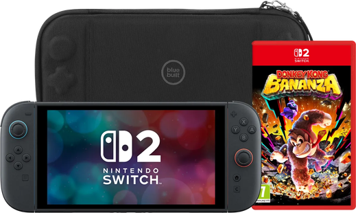 Nintendo Switch 2 + Donkey Kong Bananza + BlueBuilt Beschermhoes
