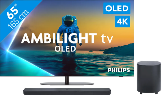 Philips Ambilight 65'' OLED810 4K (2025) + JBL Bar 500 M2 Zwart