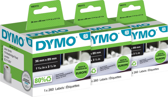 DYMO LabelWriter Adres Etiket 36x89mm 3-pack