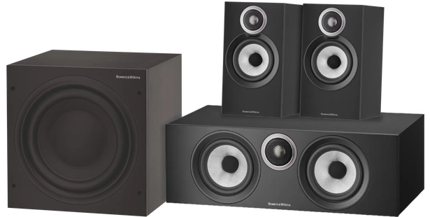 Bowers & Wilkins HTM6 S3 + 606 S3 + ASW610 Zwart