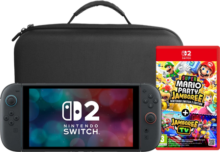 Nintendo Switch 2 + Super Mario Party Jamboree + BlueBuilt Travelcase XL