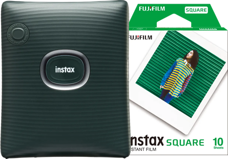 Fujifilm Instax Square Link Green + Fujifilm Instax Film Square WW1 (10 stuks)