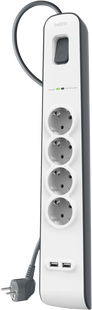 Belkin Surge Protector 4 Outlet 2 meter 2x usb
