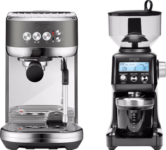 Sage The Bambino Plus Black Stainless + Koffiemolen