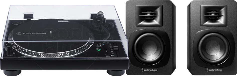 Audio Technica AT-LP120XUSB + Audio-Technica ATH-SP3X Zwart