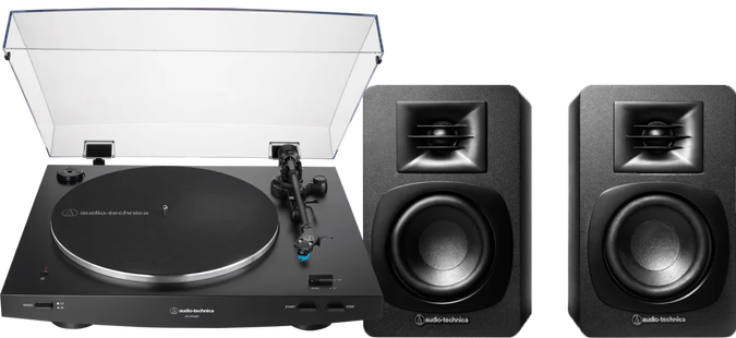 Audio Technica AT-LP3XBT + Audio-Technica ATH-SP3X Zwart