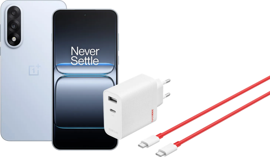 OnePlus Nord 5 512GB Blauw 5G + OnePlus SuperVOOC Oplader 80W met 2 Poorten + Usb C kabel