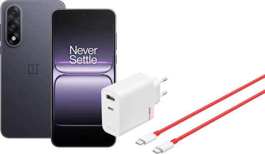 OnePlus Nord 5 512GB Zwart 5G + OnePlus SuperVOOC Oplader 80W met 2 Poorten + Usb C kabel
