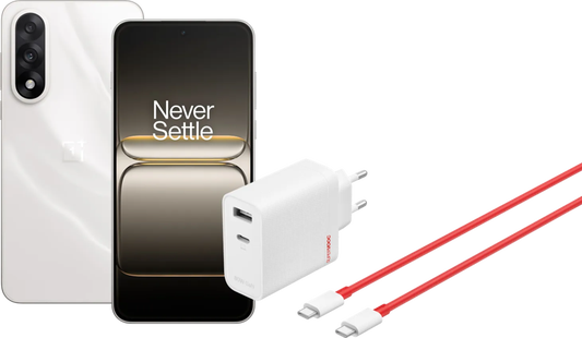 OnePlus Nord 5 256GB Wit 5G + OnePlus SuperVOOC Oplader 80W met 2 Poorten + Usb C kabel