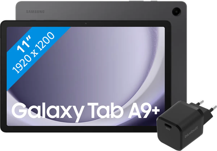 Samsung Galaxy Tab A9 Plus 11 inch 6GB/128GB Wifi Grijs + BlueBuilt Oplader