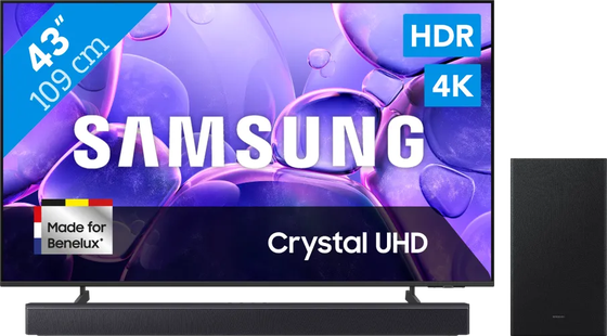 Samsung 43 Crystal UHD U8070F 4K (2025) + Samsung HW-B450F (2025)