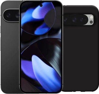Google Pixel 9 128GB Zwart 5G + Just in Case Soft Design Back Cover Zwart