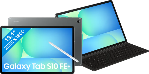 Samsung Galaxy Tab S10 FE Plus 13,1 inch 256GB Wifi Grijs + Toetsenbord Hoes QWERTY